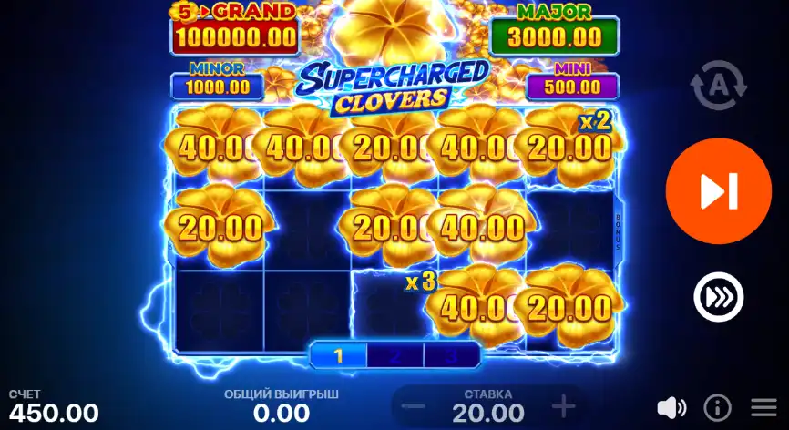 Бонус Supercharged Clovers