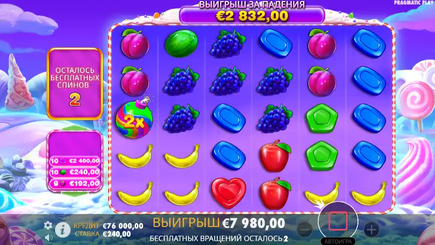 Бонусная игра Sweet Bonanza 1000